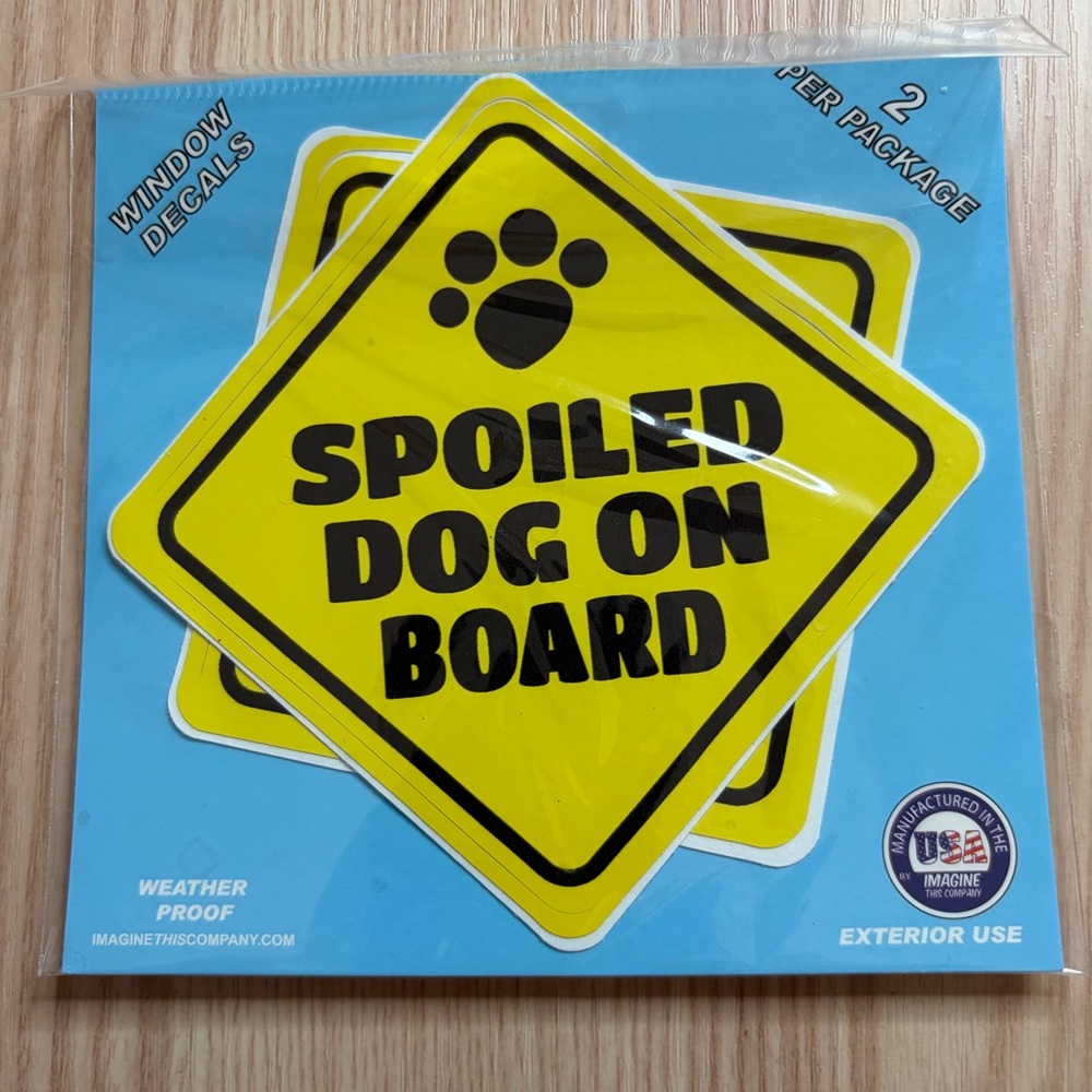 FREE w/ order | Spoiled Dog On Board Car Window Decals